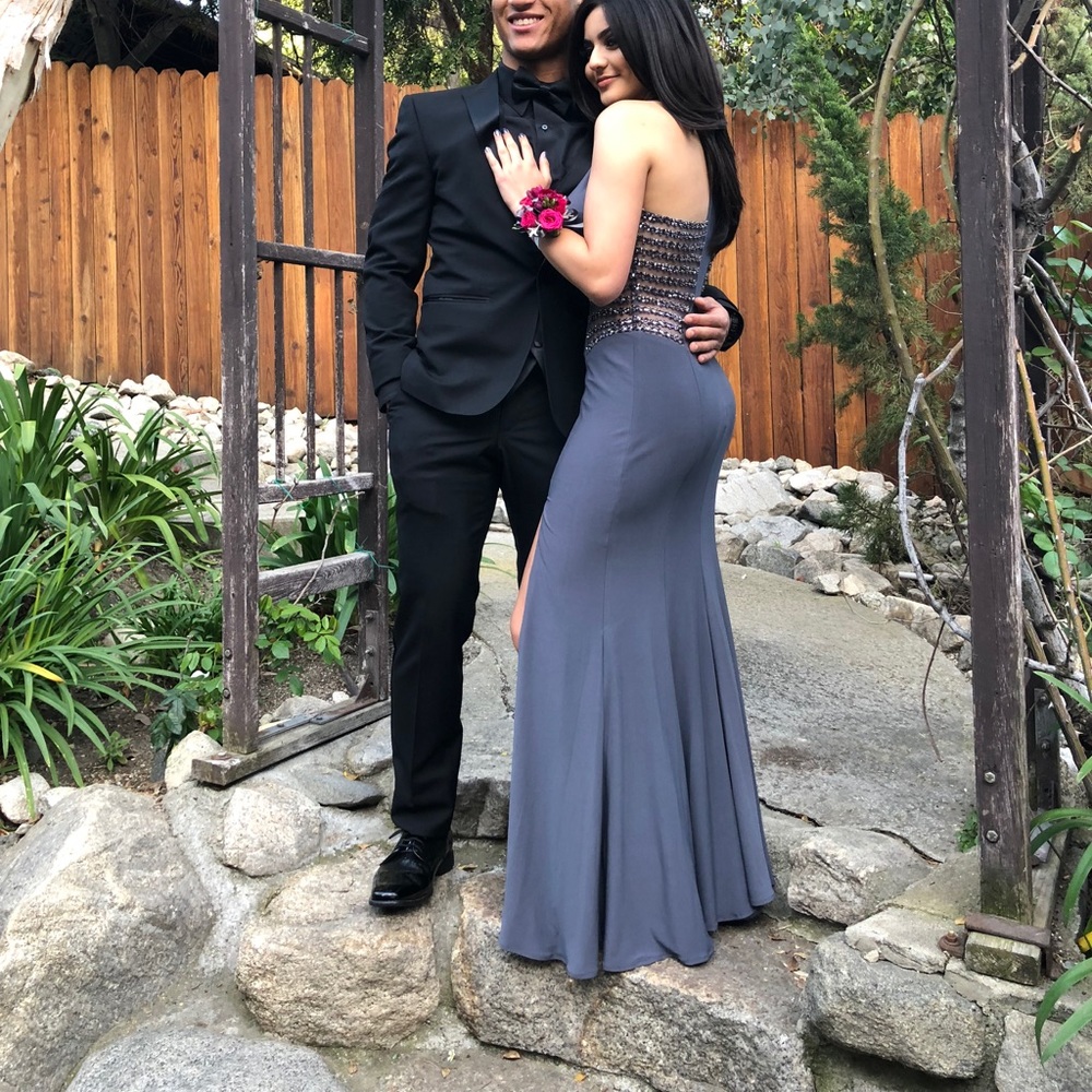 Classy GRAY Prom Special Occassion Dress